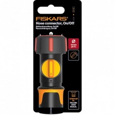 FISKARS Conector furtun de gradina cu robinet incorporat On/Off 19mm (3/4")..